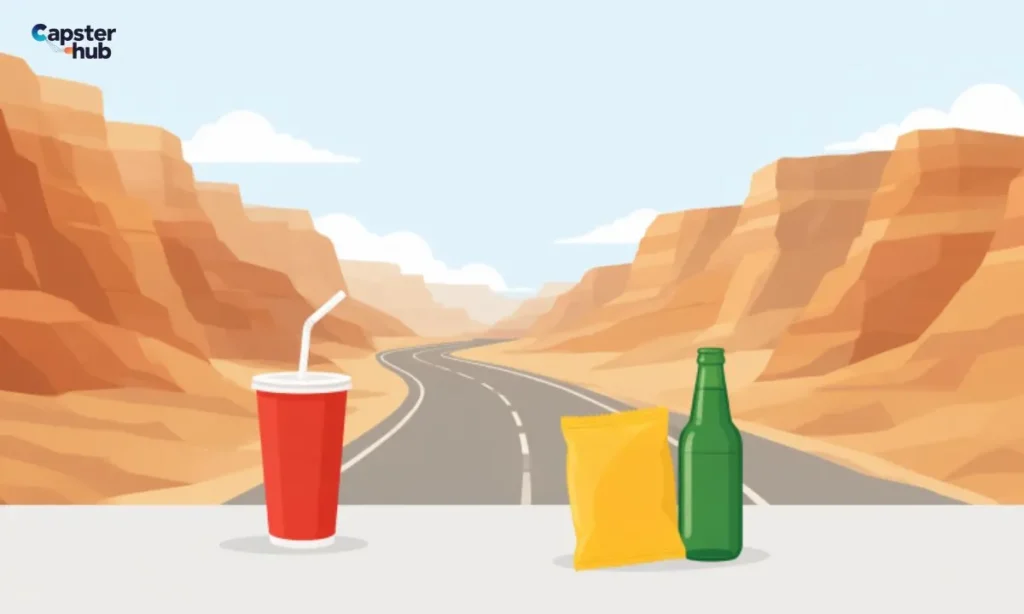 Witty Road Trip Captions for Route 66, Grand Canyon, and Gas Station Snacks