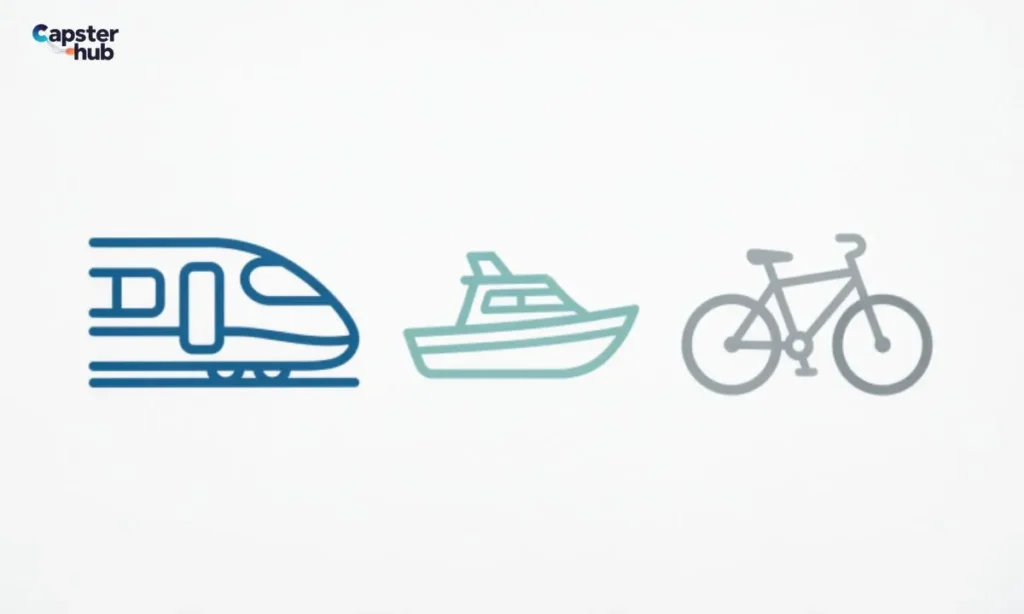 Train, Boat and Bike Captions for Travel Pictures