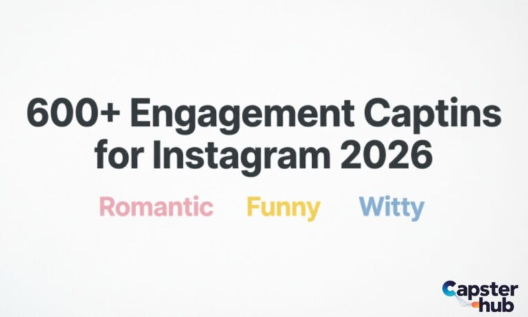 600+Engagement Captions for Instagram 2026 (Romantic, Funny & Witty)