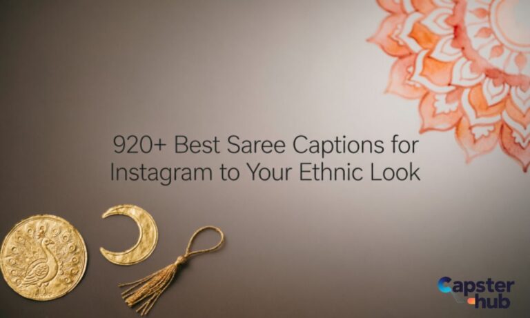 920+ Best Saree Captions for Instagram to Your Ethnic Look