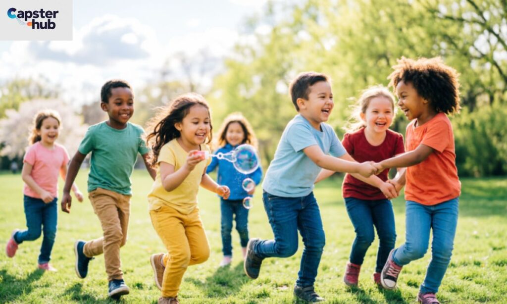 Captions for Kids Playing  Joyful Moments Captured