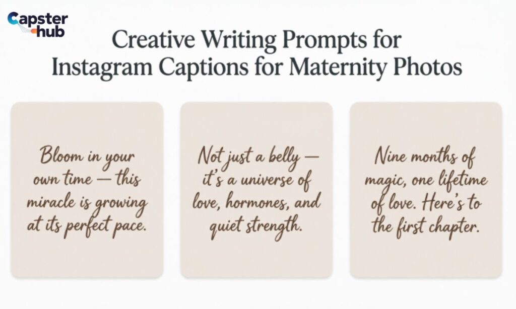 Creative Writing Prompts for Instagram Captions for Maternity Photos