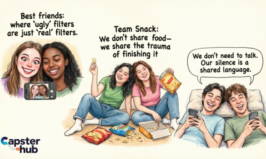 Funny Captions About Best Friends