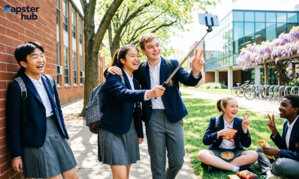 School Instagram Captions with Friends