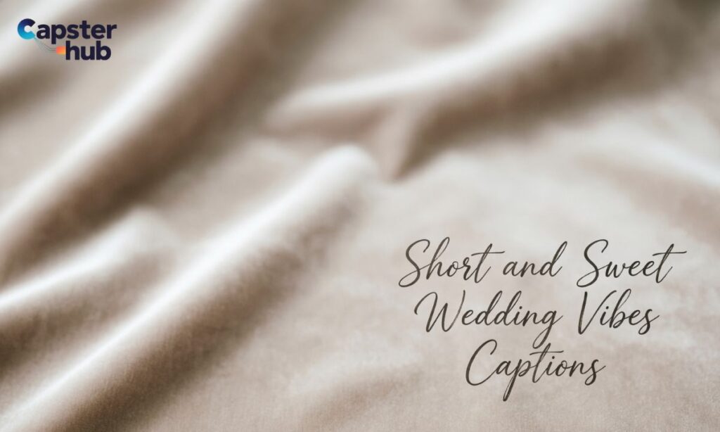 Short and Sweet Wedding Vibes Captions