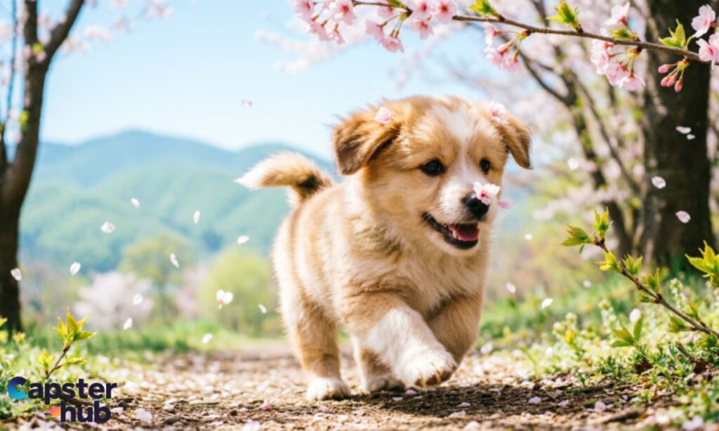 Spring dog captions.