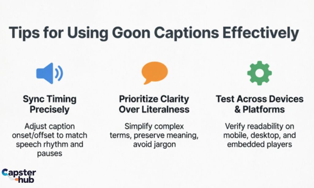 Tips for Using Goon Captions Effectively