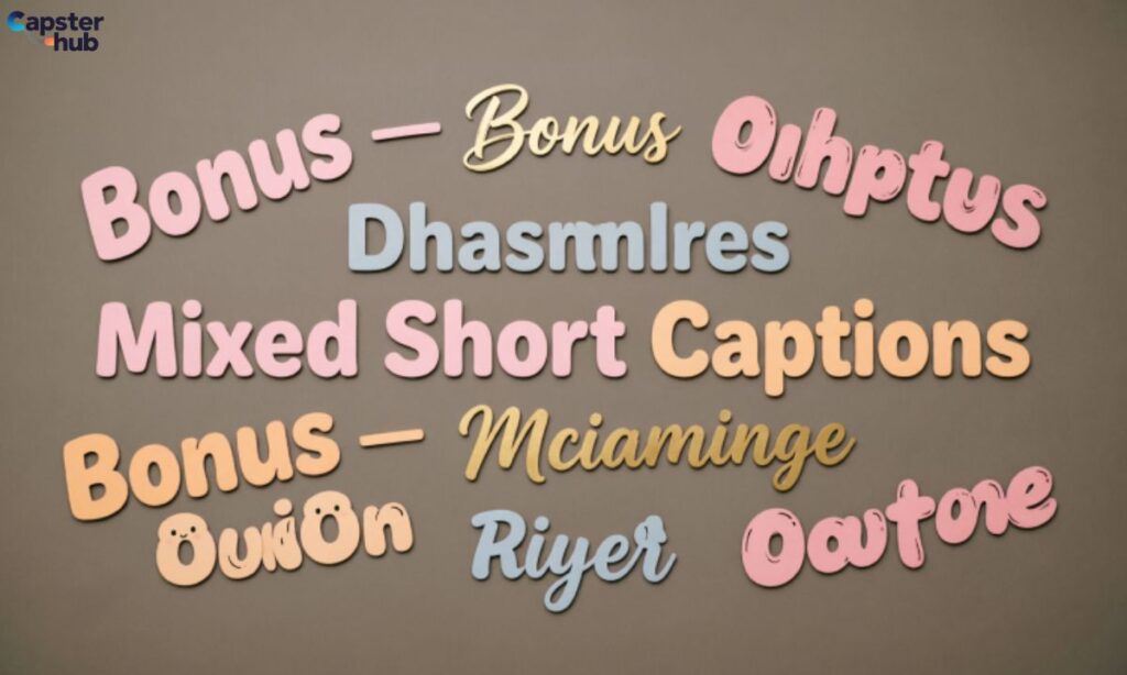 Bonus — Mixed Short Captions 