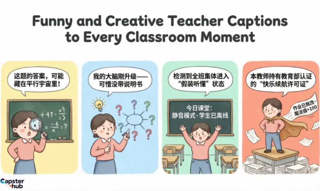 Funny and Creative Teacher Captions to Every Classroom Moment