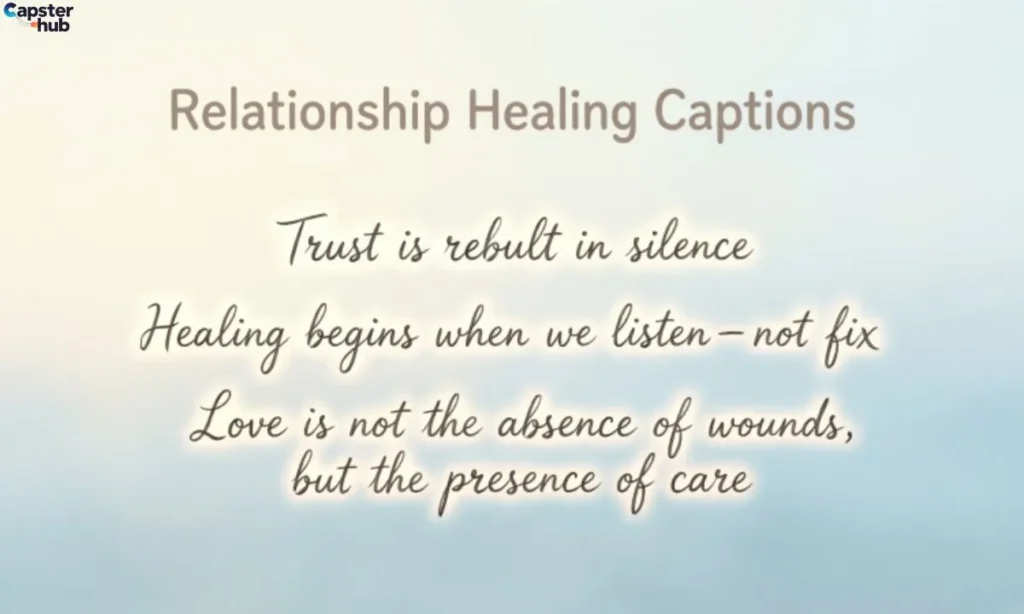 Healing Captions of Relationships
