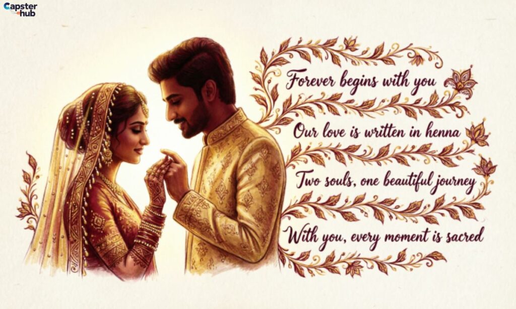 Romantic Mehndi Quotes for Bride and Groom