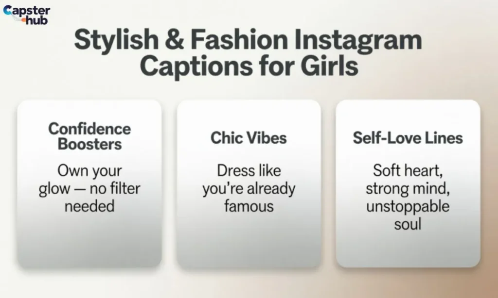 Stylish & Fashion Instagram Captions for Girlsย