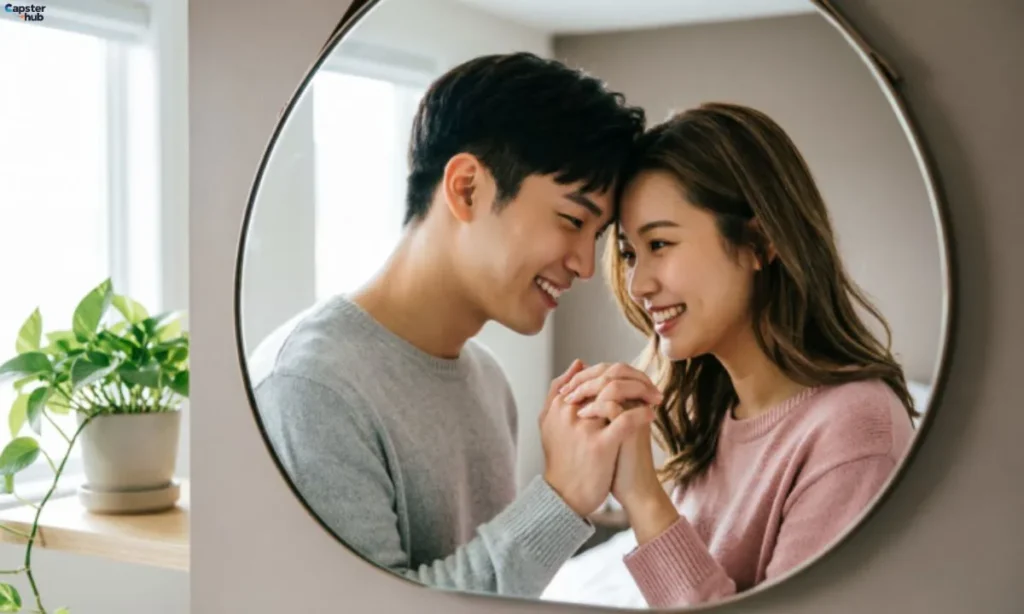 Couples mirror selfie captions