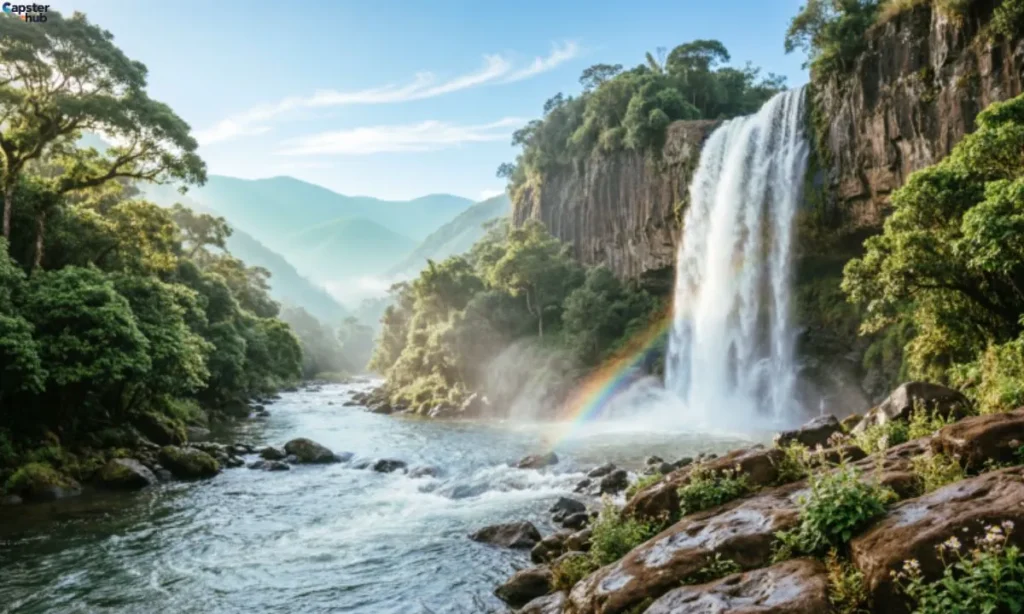Kokan River & Waterfall Captions