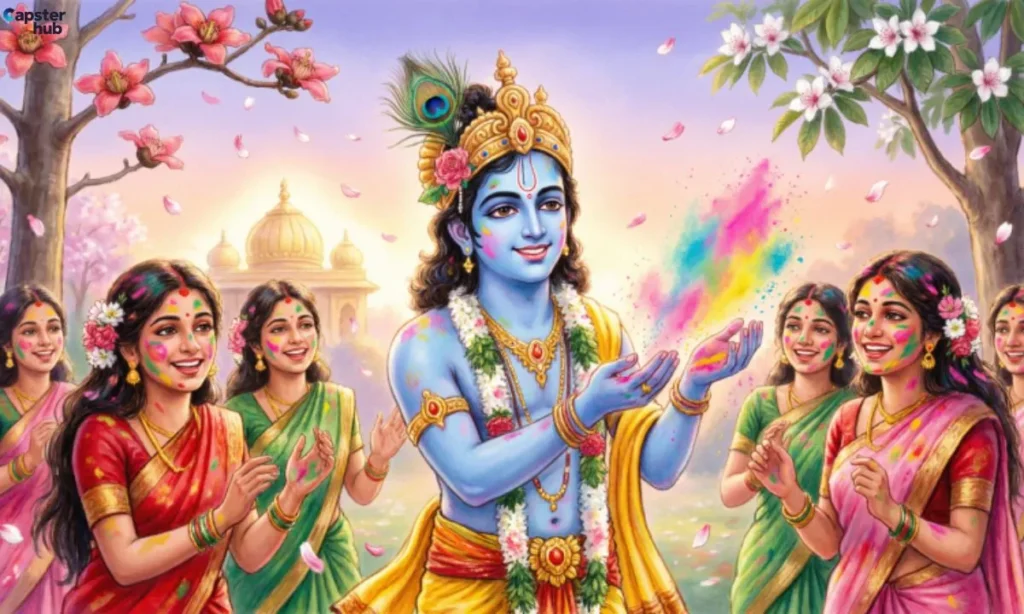 Krishna Holi Captions