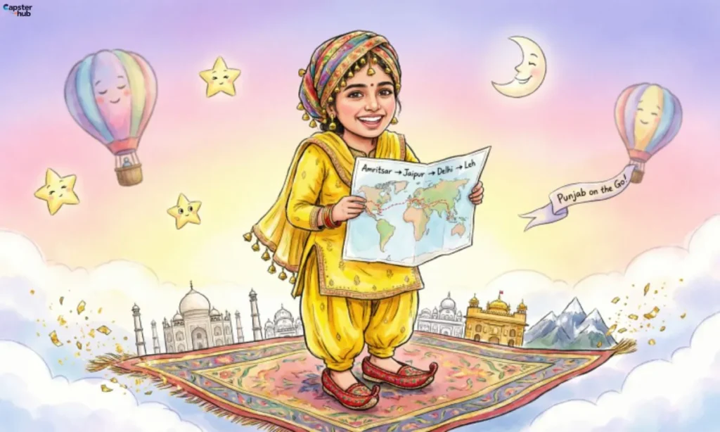 Whimsical Punjabi Captions for Travel Adventures