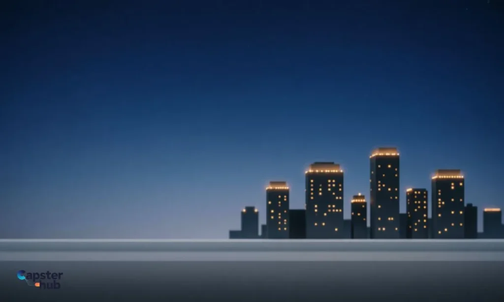 City Lights at Night Captions